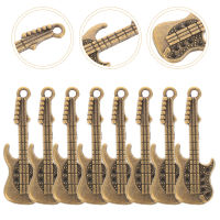 Creamnin 50pcs Miniature Guitar Charms Mini Guitar Pendant Model Phone Shell Charms Diy Metal Charms