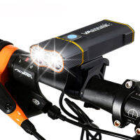 USB Rechargeable Handlebar Headlight Front Bike Light 2X XM-L T6 LED Lamp Built-in Rechargeable Cycling