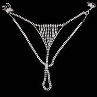 HotStonefans Charming Rhinestone บิกินี่ทองกางเกงคริสตัลชุดชั้นในเซ็กซี่ Belly เอว Chain Statement Body เครื่องประดับ