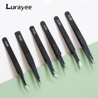 ▲ﺴ♂  Lurayee Anti-Static Straight Curved Eyebrow Nippers Sticker Rhinestone Picking