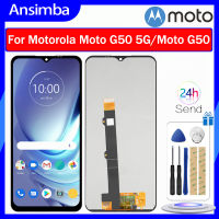 Ansimba หน้าจอ LCD IPS สำหรับ Motorola Moto G50 5G XT2149 /Moto XT2137จอแสดงผล LCD แบบสัมผัสหน้าจอชุดประกอบดิจิไทเซอร์สำหรับ Motorola Moto G50 5G Moto หน้าจอ G50