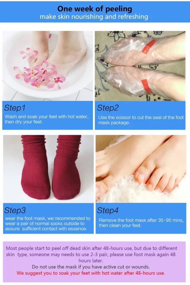 EFERO 3Pair=6PCS Peeling Foot Mask Exfoliating Scrub