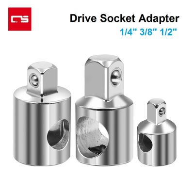 1/4 3/8 1/2 Socket Ratchet Adapter Universal Hex Bit Holder CR-V Steel Hand Repairing Tools Drive Socket for Car Bicycl