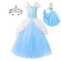 Popular Childrens Clothing 2023 New Princess Dress Cinderella Puff Sleeve Summer Dress Cinderella Formal Dress