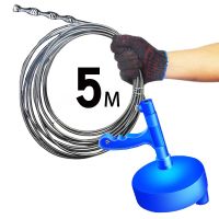 1PC Kitchen Toilet Sewer Blockage Hand Tool Pipe Dredger 5 Meters Drains Dredge Pipes Sewer Sink Cleaning Clogs Traps Drains