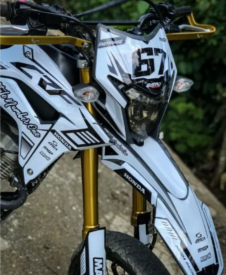 Decal Crf 150l Desain Baru I Hitam Putih Lazada Indonesia