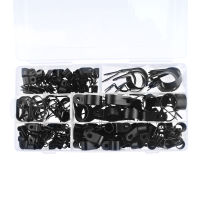 200ชิ้นกล่อง R-Type Nylon Cable Clamp Plastic P Clips Fasteners Cable Mounting Fix Hardware เครื่องมือฮาร์ดแวร์ที่ทนทาน