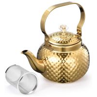 Stainless Steel Teapot with Infuser 1.2 L,Kettle Teapot with Removable Filter-for Filtering Tea Or Other Teas