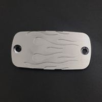 【LZ】✻✼  Tampa fluido de freio de chama cromada tampa personalizada para freio frontal em chama para honda yamaha kawasaki suzuki