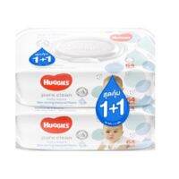 ◇ (ส่งKerry) ยกลัง 12 ห่อ ทิชชูเปียกฮักกี้ 64 แผ่น pure clean baby wipes