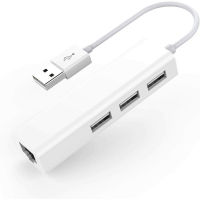 3 USB 2.0พอร์ต Hub พร้อม USB Ethernet RJ45 LAN Adapter แล็ปท็อป Ethernet Dock Network Extender สำหรับ Mac IOS Android PC Chromebook