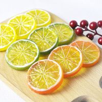 6Pcs Fake Lemon Photography Backdrops Props Artificial Lime Slices Photo Backgrounds Imitation Fruit Kitchen Table Decorations Party  Games Crafts