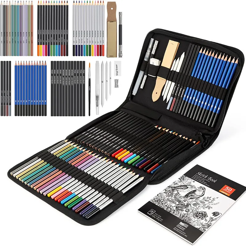 Art Tool 41pcs Sketch Pencil Set Artist Craft Professional drawing Kit  Graffiti Portable Student Art Supplies