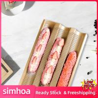 Simhoa ขนมปังฝรั่งเศสถาดอบขนมแผ่นขนมปังฝรั่งเศส Nonstick สำหรับเบเกอรี่