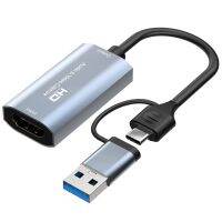 4K HDMI-Compatible To Type-C+USB Video Capture Card 1080P USB Computer Game Capture Card Adapters Cables