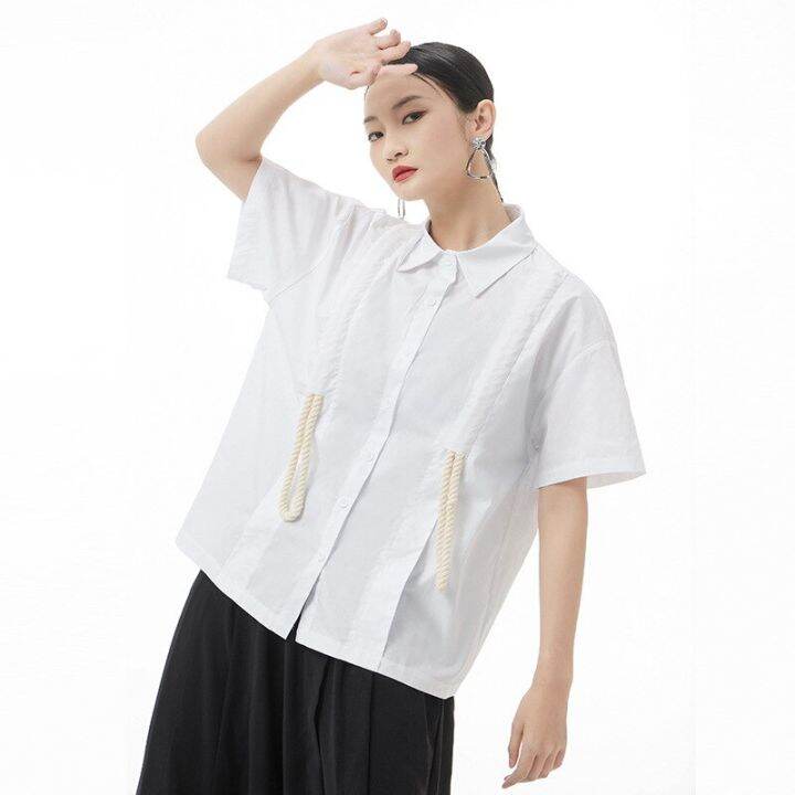 xitao-blouse-blouse-casual-drawstring-shirt-top