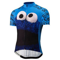 Summer NEW Monster Mens Cycling jersey Eat Cookie Blue Cycling ClothWear Bike Clothes Bicycle Pro Racing Teamropa Jerseys