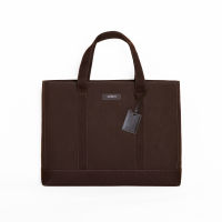 Archive Classic Hampton Tote (Brown/Brown) กระเป๋าผ้าแคนวาสกันน้ำป้ายหนังวัวแท้