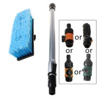 Car Flow-through Wash Brush escoping Handle Soft Cleaning Head RV Wash Trailer D7WD