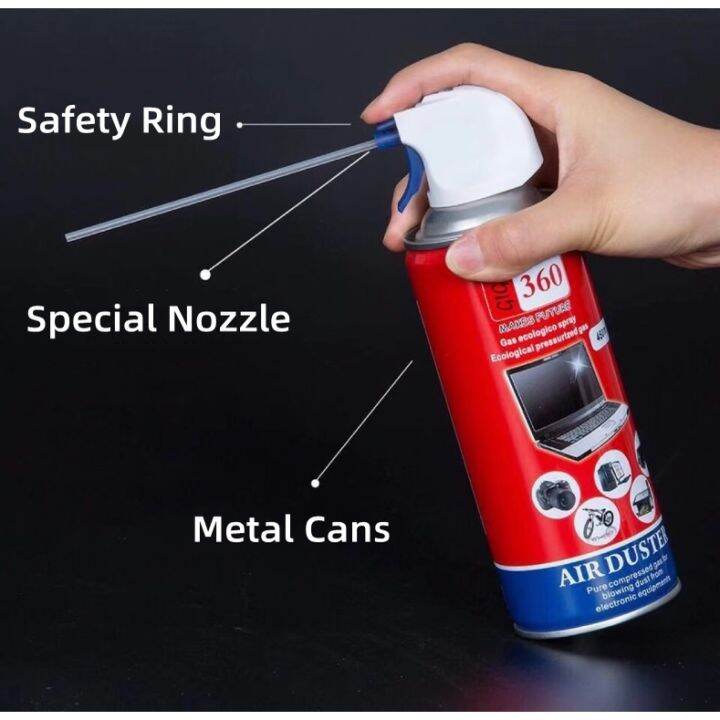 [Hot sales]☫ 450ml Compressed Air Can Duster for PC Laptop Computer