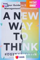 Book มือ1 ใหม่พร้อมส่ง A New Way to Think : Your Guide to Superior Management Effectiveness [Hardcover]