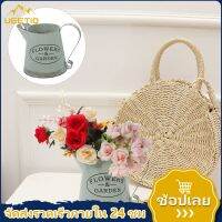 UEETIQ【Hot Sale】 Vintage Pitcher Vase Iron Vase Vintage ตัวอักษร Flowerpot Home Office Decoration