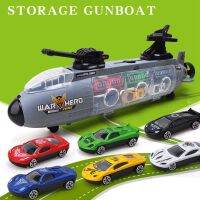 Submarine Transporter Carry Case with Fun Design Includes 6 Special Alloy Vehicles Car for Kids