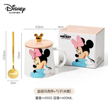 Kawaii Disney Anime Hobby Mickey Mouse Minnie Mouse Measuring Cup with  Scale High Temperature Resistant Household Milk Scale Cup