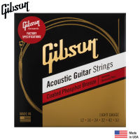 Gibson® SAG-CPB12 Acoustic Guitar String สายกีตาร์โปร่ง เบอร์ 12 Phosphor Bronze แบบเคลือบ ซีรี่ย์ Coated Phosphor Bronze ของแท้ 100% (Light, 0.012 - 0.052) ** Made in USA **