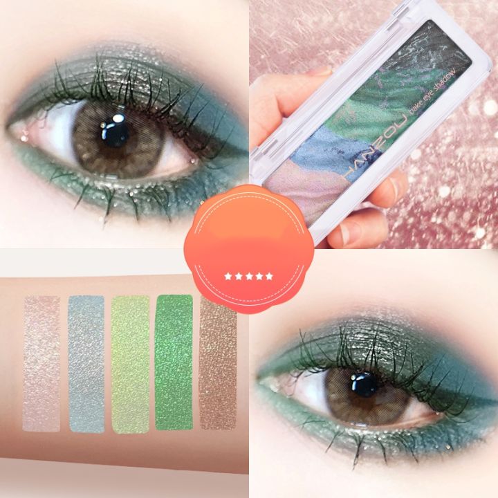 5-colors-matte-shimmer-glitter-shades-makeup-eye-shadow-palettes-waterproof-long-lasting-green-eyeshadow