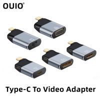 Ouio konverter Video tipe-c PD 100W adaptor ke HDMI yang kompatibel/VGA/DP/RJ45/Mini DP OTG 8K 60Hz untuk ponsel Laptop Macbook Pro