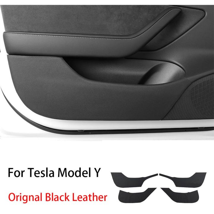 for-tesla-model-3-s-model-y-car-door-anti-kick-pad-leather-protection-film-protector-stickers-carbon-trim-accessories