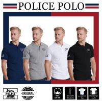 เสื้อโปโล Police ทรง Slim fit ผู้ชาย/ผู้หญิง สีกรมท่า,ขาว,ดำ,เทา  (BP56)