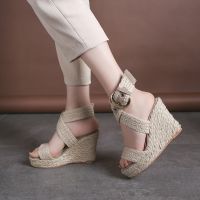 Wedge Sandals Summer Ladies Shoes Platform Sandals Women Comfortable High Heels Sandal Buckle Strap Espadrilles Chaussures Femme