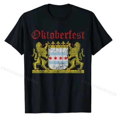 Oktoberfest Chicago Bavaria Germany T-Shirt Summer Tops Tees Cotton Mens Tshirts Summer Hot Sale