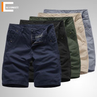 Summer 2022 Mens Cargo Shorts Bermuda Cotton Quality Solid Color Army Military Multi-pocket Casual Men Outdoor Short Pants