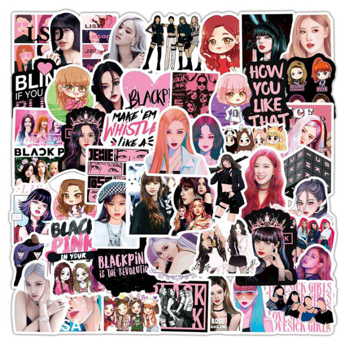 50PCS /set Blackpink Korean Girl Group Graffiti Stickers Waterproof ...