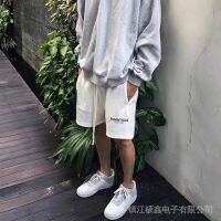 [A Flexible]☍กางเกงขาสั้น FEAR OF GOD เส้นคู่มีเชือกผูกสำหรับผู้ชายกางเกงห้าส่วนแนวไฮสตรีทลำลอง