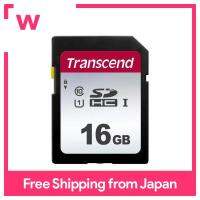 Transcend การ์ด SD 16GB Class10 UHS-I (ความเร็วในการถ่ายโอนสูงสุด95เมกะไบต์/วินาที) TS16GSDC300S-E