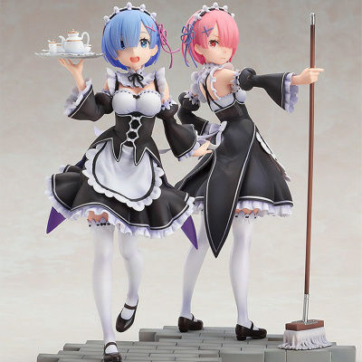 21cm Anime Re:Life In A Different World From Zero Rem Servant Girl Ver 1/7 Scale Painted Figure PVC Model Collectible Toy Doll