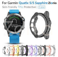 Zionia ที่มีสีสัน TPU Soft เปลี่ยนผิวง่ายเคสปกคลุมเชลล์สำหรับ Garmin Quatix 5/5 Sapphire Quatix5 สมาร์ทกีฬาดูอุปกรณ์เสริม