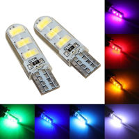 WY ไฟเลี้ยวซิลิโคน T10-5630สีขาวนวลสีฟ้าน้ำแข็งสีขาวหลอดไฟ Led สีแดงโคมไฟ LED ไฟเลี้ยวด้านข้างโคมไฟป้ายทะเบียนรถยนต์โคมไฟแอลอีดีกว้างแสงแดด