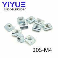 ][= 20Pcs Zinc Plate Coated M3 M4 M5 M6 T Block Square Nuts T-Track Sliding Hammer Nut For Fastener Aluminum Profile 2020