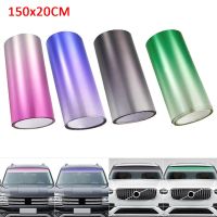 150x20cm Top Front Windshield Foil Solar Protection Gradient Color Car Tinting Film Sunshade For Driver Driving Sun Visor Strip