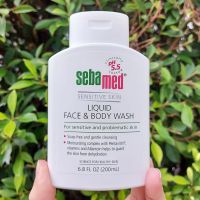 เจลทำความสะอาดผิวหน้าและผิวกาย Liquid Face &amp; Body Wash 200 ml (Sebamed®)
