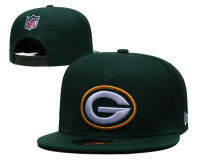 ??หมวกฟุตบอลแฟชั่น Green Bay Packers ทีมหมวกปีกแบนส่งออกหมวกฮิปฮอปหมวกเบสบอลสีเขียว