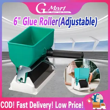 Glue Applicator Roller Portable Adjustable Coated Glue Roller Handheld Adhesive  Glue Spreader Roller for Carpenter Woodworking-6 Inch 