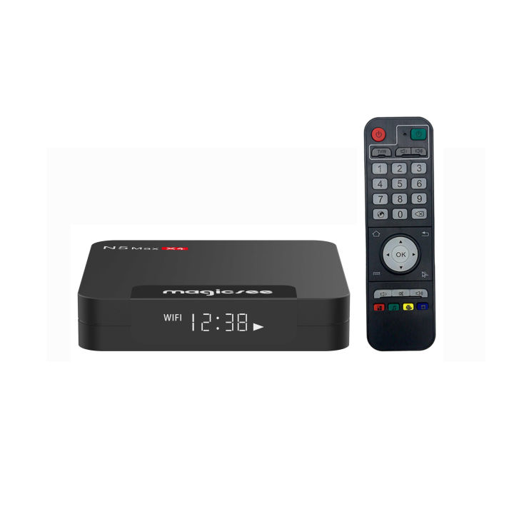 สุดยอดกล่องแอนดรอยด์ทีวี-8k-แรงที่สุดแห่งปี-2023-android-tv-box-n5-max-x4-แรม4gb-32gb-amlogic-ใหม่-s905x4-android-11-รองรับแลน-100-m