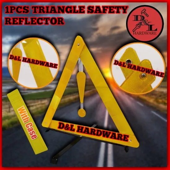D0913 Automotive Emergency Early Warning Road Safety Triangle Kit