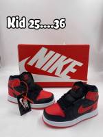 NIK? Jord?n 1 Retro High OG รองเท้าเด็กเล็ก Red